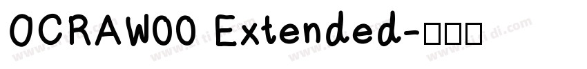 OCRAW00 Extended字体转换